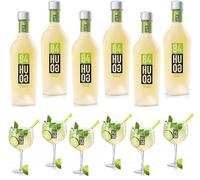 LUIGI FRANCOLI B4H LIQUORE AI FIORI DI SAMBUCO 70 CL 6 BOTTIGLIE CON 6 BICCHIERI B4HUGO