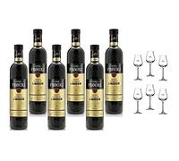 LUIGI FRANCOLI GRAPPA BARRIQUE DEL LIMOUSIN PIEMONTE 70 CL 6 BOTTIGLIE CON 6 BICCHIERI