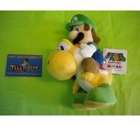 LUIGI ON YOSHI PELUCHE SERIE SUPER MARIO ORIGINALE NINTENDO SANEI 22 CM