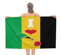 LUIJORGY St Kitts & Nevis Flags - Telo mare patriottico ad asciugatura rapida, grande, facile da montare, con bandiere nazionali, telo da spiaggia, per esterni, campeggio, viaggi, 129,5 x 78,7 cm