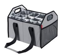 LUILANC Portabottiglie pieghevole per 12 bottiglie, riutilizzabile, portatile, per traslochi, vacanze, spesa, shopping, degustazione di vino (grigio)