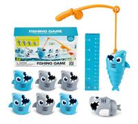 LUILINY Gioco Pesca con Gli Squali, Gioco Pesca con Pesci Diverse Dimensioni, Giocos Pescas Sviluppo delle capacità Motorie, per Imparare Misurare, Divertente Tavolo Genitori Figli