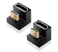 LUIRSAY Mini HDMI auf HDMI Winkel, 2PCS Mini HDMI auf HDMI Adapter 8K@60Hz, 48Gbps UHD2.1, 180 Grad Mini HDMI auf HDMI Adapter für Kamera/Laptop/Tablet/HDTV/Projektor