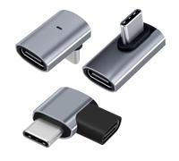 LUIRSAY Set di 3 adattatori USB C 90 gradi, trasmissione dati 40 Gbps, ricarica rapida 240 W, 4 K a 120 Hz/8 K a 30 Hz, compatibile con Thunderbolt 4, iPhone 15/16/17, Steam Deck, laptop e molto altro