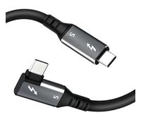 LUIRSAY Thunderbolt 5 Cavo certificato Intel, 80 Gbps ad alta velocità USB C, angolo con display 16 K/8 K, larghezza di banda video 120 Gbps, alimentazione 240 W, per MacBook, laptop, monitor