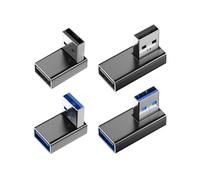 LUIRSAY USB 90 Grad Winkelstecker, 4 Stück Adapter mit USB3.0, für Datenübertragung Kompatibel mit PC, Laptop, Powerbank und die meisten USB-Geräte