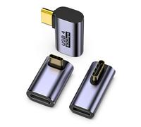 LUIRSAY USB C Winkelstecker 90 Grad, 3PCS USB C Winkelstecker 40Gbps, PD100W und 8K@60Hz, USB C 90 Grad Adapter für iPhone16/15, für MacBook Pro,Tablet, für Sumsung phone und andere Typ C Geräte