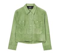 Luisa Cerano - Camicia in Pelle Scamosciata Velour - - Jackets - Donna - Verde - L