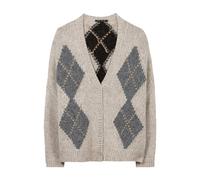 Luisa Cerano - Cardigan con scollo a V ampio - - Knitwear - Donna - Grigio - XL