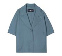 Luisa Cerano, ,Jackets ,Donna ,Blu ,M Cappotto in Lana e Cashmere di Lusso