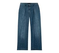 Luisa Cerano, ,Jeans ,Donna ,Blu ,L Pantaloni in Denim a Gamba Larga con Lavaggio a Candeggina