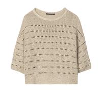 Luisa Cerano, ,Knitwear ,Donna ,Beige ,S Pullover mit Ajour-Muster