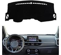 LUISAS Tappetino Copri Cruscotto Auto per Kia Picanto X-Line Morning 2018 2019 2020 (LHD),Auto cruscotto Mat Sole cruscotto Ombra Copertura Pad Accessori Cruscotto,A-Black Edge