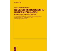Luise Abramowski Neue Christologische Untersuchungen (Copertina rigida)
