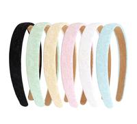 Luixenir 6 cerchietti per capelli da donna con glitter, larghi, morbidi e imbottiti, antiscivolo, eleganti accessori per capelli da indossare tutti i giorni, lavoro, styling