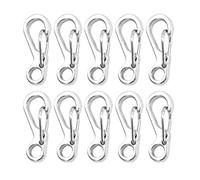 LUJIAXI 10Pcs Paracords Moschettone Clip In Lega di Alluminio Portachiavi Moschettone Chiusura Piccolo Moschettone Clip Molla Snapping Portachiavi Gancio