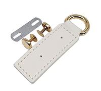 LUJIAXI Anelli a D - Clip con fibbia a forma di cinghia per fettuccia cravatte collari per cani cinture gancio portachiavi fibbie multiuso con chiusura ad anello, Fibbia bianca