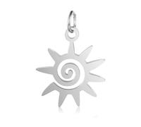 LUJIAXI Ciondolo a forma di sole placcato in oro e argento per la creazione di gioielli con etichette da appendere accessori braccialetti collana portachiavi ciondolo sole collana oro, Misura unica