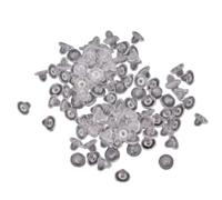 LUJIAXI Cuscinetti per orecchini, 100 pezzi, antidolore, in silicone, per orecchini a clip, retro trasparente