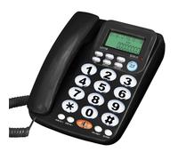LUJIAXI Telefono fisso con filo con identità del chiamante e soluzione di comunicazione con ampio display per casa e ufficio efficiente telefono da ufficio