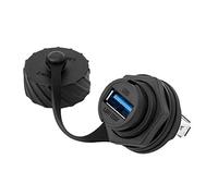 LUJIAXI USB 2.0 3.0 Presa Femmina Adattatore Montaggio a Pannello Direttamente Impermeabile Connettore IP67 Con Tappo Spina Adattatore Montaggio a Pannello