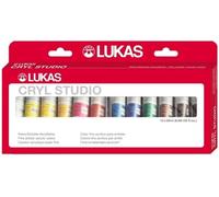 Lukas Cryl Studio Set di colori acrilici 12 x 20 ml