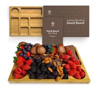 Lukata Tagliere per Stuzzichini Piccolo Tagliere per Salumi Formaggio e Antipasti - Piatto da Portata in Bambù Resistente per Ospiti e Picnic - 32cm x 22cm x 2cm