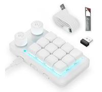 LUKCOZMO Macro Pad Tastiera Programmabile Personalizzata 12 Tasti Mini Tastiera Meccanica da Gioco - One Handed, Wireless BT RGB, OSU Micro Tastiera con Manopola e Cavo di Tipo C 1 m
