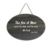 Luke 19:10 Wall Art The Son of Man Came to Seek And to Save The Lost Hanging Placca stampata da parete in legno rustico cartello artistico da parete poster per ufficio nuova decorazione per la casa