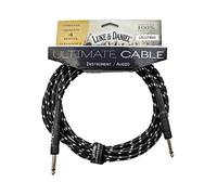 Luke & Daniel Ultimate Series Cavo JACK - JACK Professionale Cotonato e Resistente per Strumenti (5 METRI, TWEED NERO DRITTO)