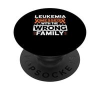 Lukemia Messed With Wrong Family Blood Cancer Awareness PopSockets PopGrip Adesivo