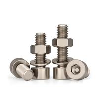 Lukery 10-Set M6 Hexagon socket head cap screws with nuts washers made of TA2 Titanium DIN912 (M6x30mm,Hex Socket Cap)