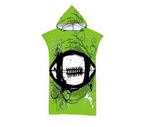 Lukery Bambini Asciugamano con Cappuccio, Sport di Palla Poncho da Bagno Bambino Asciugamano da Spiaggia Assorbente Accappatoio da Surf per Adult Ragazze Ragazzi (75x140cm,Football Americano)