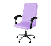 Lukery Coprisedia Ufficio Elasticizzato Coprisedie Gaming, Fodere Coprisedia Girevole Ufficio Universale Rimovibile, Coprisedia da Computer con Schienale per Sedia da Ufficio (Viola Chiaro,L)