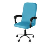 Lukery Coprisedia Ufficio Elasticizzato Coprisedie Gaming, Fodere Coprisedia Girevole Ufficio Universale Rimovibile, Coprisedia da Computer con Schienale per Sedia da Ufficio (Blu,M)