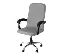 Lukery Coprisedia Ufficio Elasticizzato Coprisedie Gaming, Fodere Coprisedia Girevole Ufficio Universale Rimovibile, Coprisedia da Computer con Schienale per Sedia da Ufficio (Grigio Chiaro,L)