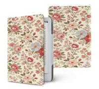 Lukery Floreale Pastorale 3D Custodia per Kindle, 6.8" e 7" Cover Protettiva in Pelle PU con Supporto Pieghevole e Cinturino a Mano, Accessorio per Viaggi e Lettura (Floreale 2)