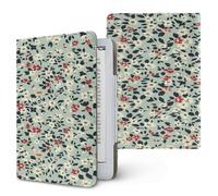 Lukery Floreale Pastorale 3D Custodia per Kindle, 6.8" e 7" Cover Protettiva in Pelle PU con Supporto Pieghevole e Cinturino a Mano, Accessorio per Viaggi e Lettura (Floreale 4)