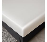 Lukery Impermeabile Lenzuola Sotto con Angoli Elasticizzati, Lenzuola una Piazza e Mezza Singolo Lenzuolo con Angoli Matrimoniale Fascia Elastico Tasca Tinta Unita (Bianco 1,120x200cm)