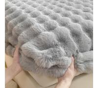 Lukery Lenzuola in Peluche Sotto con Angoli Elasticizzati, Lenzuola una Piazza e Mezza Matrimoniali Singolo Lenzuolo con Angoli Matrimoniale Elastico, Caldo, Tinta Unita (Grigio 05,120x200cm)