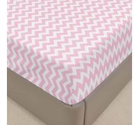 Lukery Lenzuolo con Angoli Matrimoniale, Stampa Lenzuola Elasticizzati con Angoli, Lenzuola una Piazza e Mezza Profondità 30 cm per Singolo Matrimoniale (Onda rosa,2 federe)