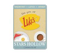 Luke'S Diner Gilmore Girls Inspired Print Stars Hollow Vintage Metal Tin Sign Vintage Sign Home Coffee Wall Decor 20,3 x 30,5 cm