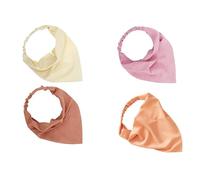 LUKIAKA Confezione da 4 sciarpe triangolari da donna con 4 diversi colori, beige tenero rosa caffè bianco crema, 1 Count (Pack of 4)