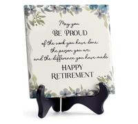 LukieJac Idee Regalo per pensionamento, Donne e Uomini, Regalo Divertente per pensionamento, per colleghi, papà, poliziotti, Infermieri, Decorazione da Tavolo (15,2 x 15,2 cm)