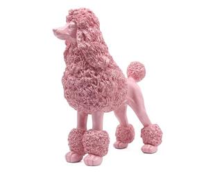 Lukitas Standing Pink Poodle Sculpture Decor, Decorative Dog Statue, Animal Ornament for Garden Home, Resin 10''