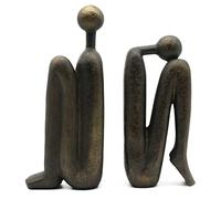 Lukitas Statue e Sculture Pensatori, Fermalibri Decorativi Antiscivolo, Fermalibri per Mensole, Resina