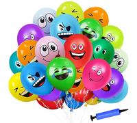 LUKIUP 100 Emotion Palloncini in Lattice, con Pompa Palloncini Lattice da 12 Pollici, Simpatici Palloncini Divertenti, Diversi Tipi di Umore, per Compleanno, Ragazzi, Ragazze, Baby Shower