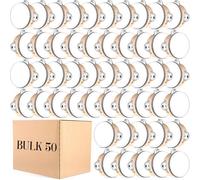 Lukmaa 50 pezzi 10,2 cm Tamburello nuziale Bulk Drum per adulti Hand Held Percussioni Regalo Legno Metallo Jingles Musicale Educativo Drum Strumento per Chiesa Festa di Nozze Bomboniere