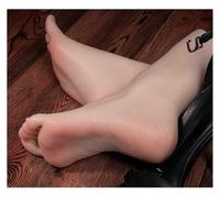 LUKMNGCB 23.5CM Liquid Silicone Simulation Female Foot Model Platinum Silicone False Feet Beauty Shoes Socks Shooting Props Pulizia completata(all Silicone,One Pair)
