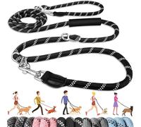 Lukovee Guinzaglio per cani a mani libere, 3 m, regolabile, guinzaglio da addestramento per cani da 1,27 cm, in nylon resistente, non tira, per cani di taglia grande e media, senza grovigli,